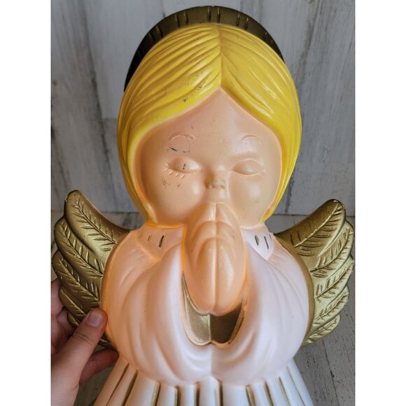Vintage Grand ventures blow mold Angel cherub girl home lawn decor Xmas - Picture 5 of 8
